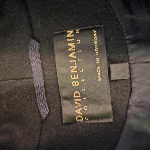 Vintage 1980's Wool and Leather David Benjamin Collection Women's Coat Size 10 - Picture 7 of 9